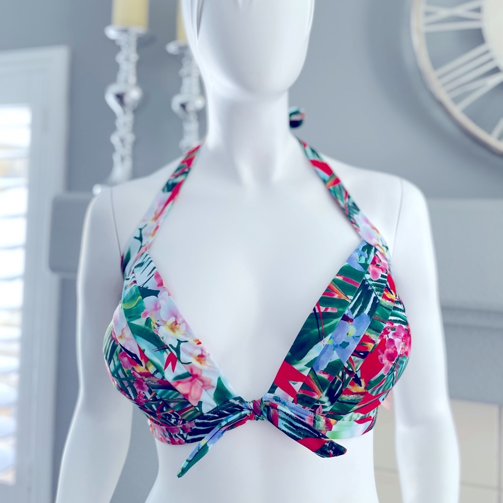 UNIQUE VINTAGE BIRDS PARADISE MONROE Bikini top4XL